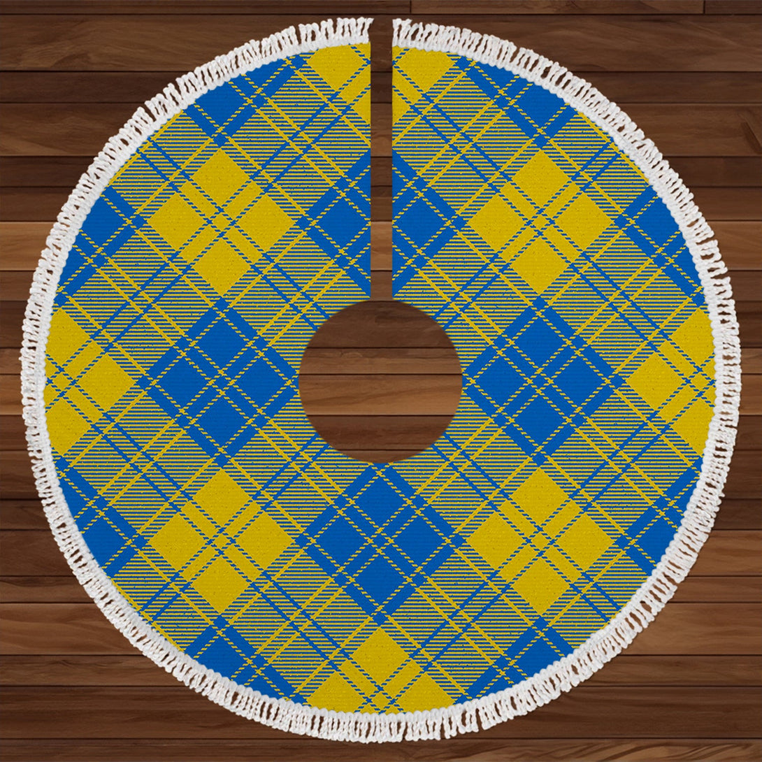 MacLachlan Chief-s Dress- Blue Modern Tartan Christmas Tree Skirt