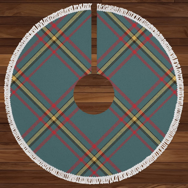 MacLaine of LochBuie Hunting (MacLaine) Weathered Clan Badge Tartan Christmas Tree Skirt