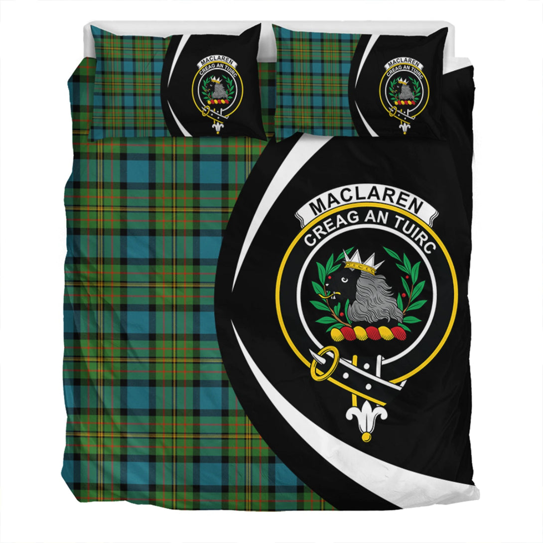 MacLaren Ancient Clan Badge Tartan Bedding Set Circle Style