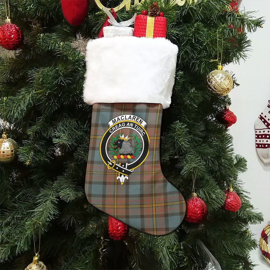 MacLaren Weathered Clan Badge Tartan Christmas Stocking