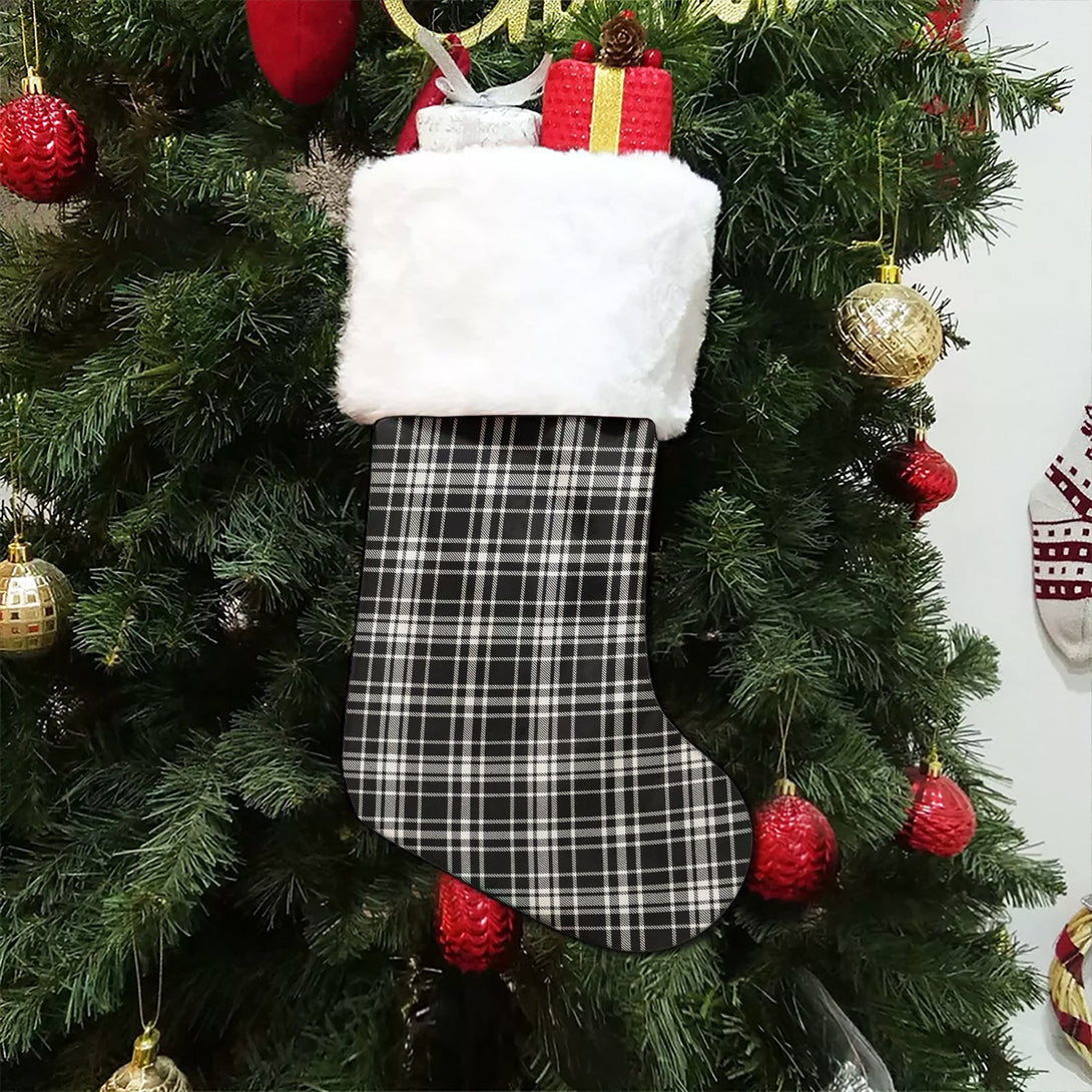 MacLean Black - White Ancient Tartan Christmas Stocking