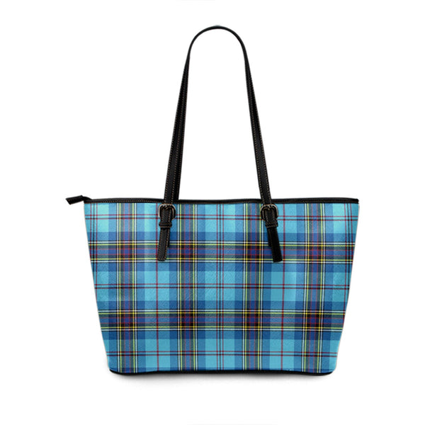 MacLean 2 Modern Tartan Leather Tote Bag