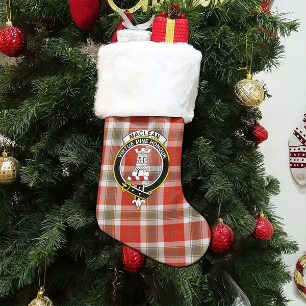 MacLean of Duart Dress Red Ancient Clan Badge Tartan Christmas Stocking