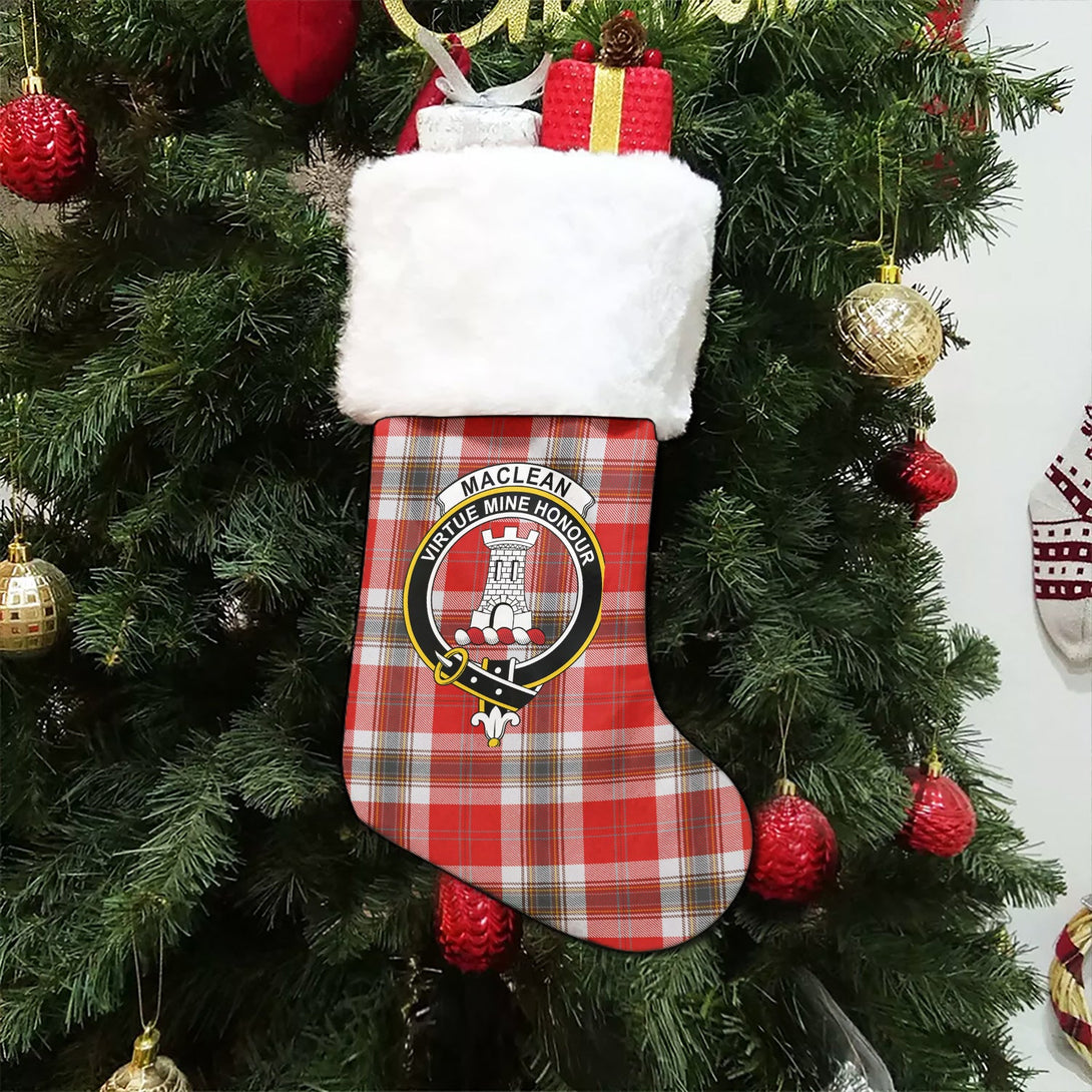 MacLean of Duart Dress Red Modern Clan Badge Tartan Christmas Stocking