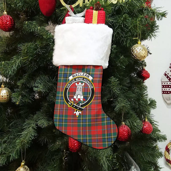 MacLean of Duart Modern Clan Badge Tartan Christmas Stocking