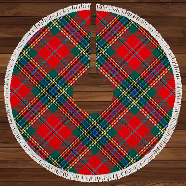 MacLean of Duart Modern Clan Badge Tartan Christmas Tree Skirt