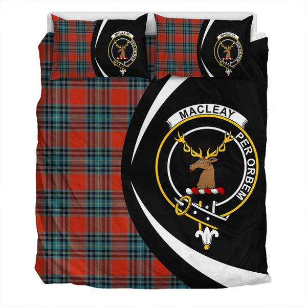 MacLeay Ancient Clan Badge Tartan Bedding Set Circle Style