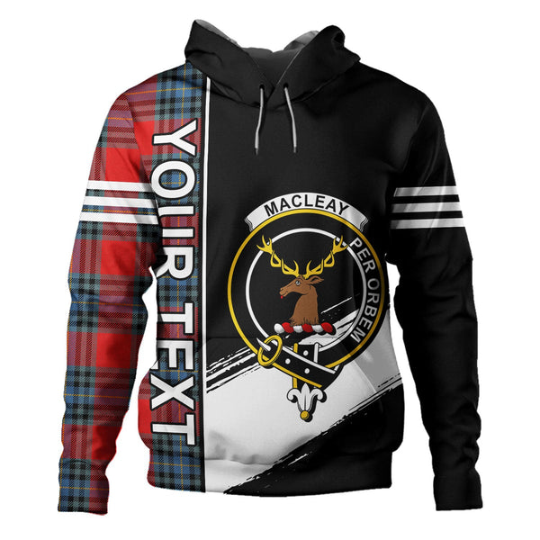 MacLeay Modern Clan Badge Tartan Hoodie Quarter Style Personalized