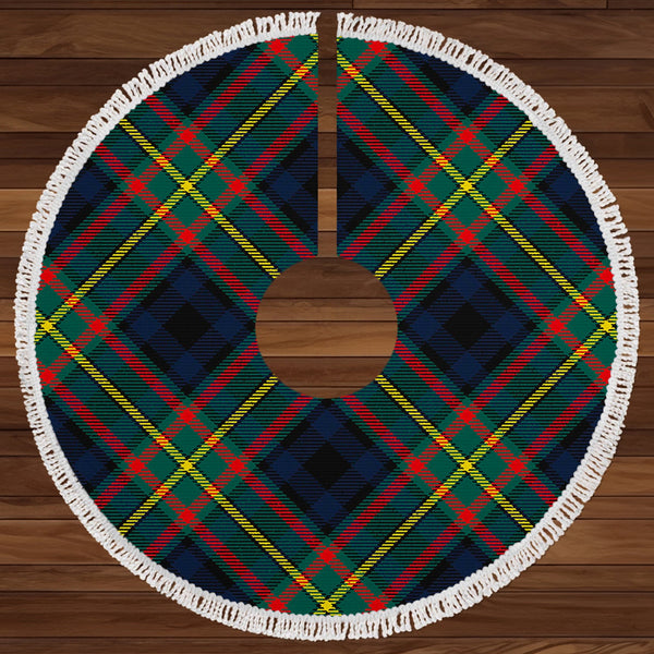 MacLeish Modern Clan Badge Tartan Christmas Tree Skirt