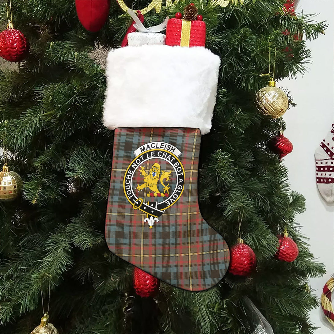 MacLeish Weathered Clan Badge Tartan Christmas Stocking