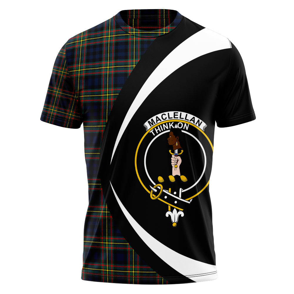 MacLellan Modern Clan Badge Tartan T-Shirt Circle Style Personalized