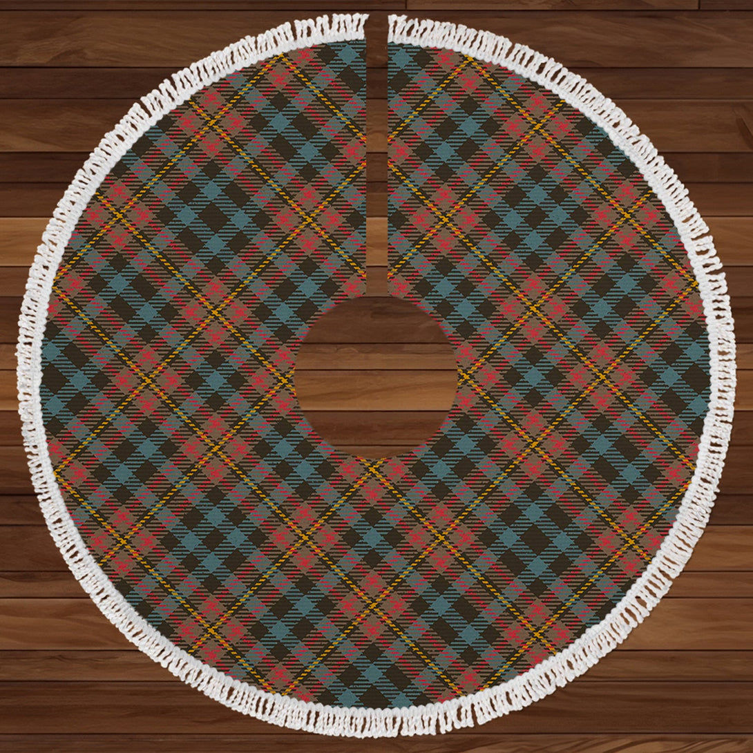 MacLellan Weathered Clan Badge Tartan Christmas Tree Skirt