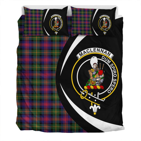 MacLennan Clan Badge Tartan Bedding Set Circle Style