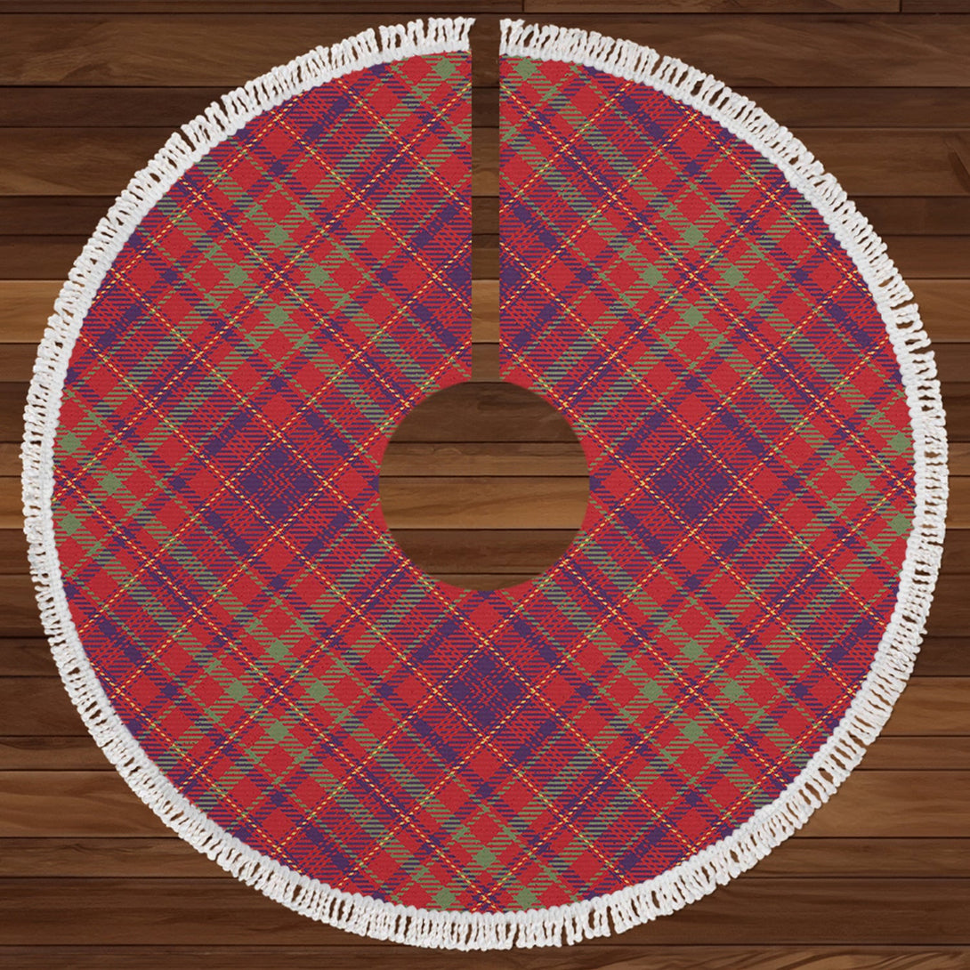 MacLeod Red Weathered Clan Badge Tartan Christmas Tree Skirt