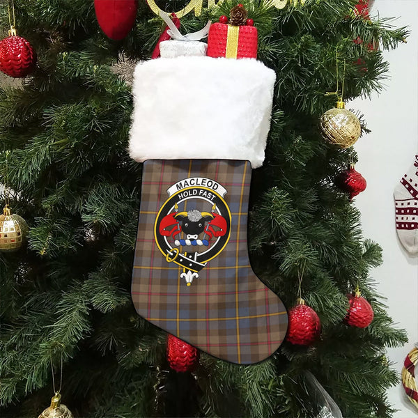 MacLeod of Skeabost Modern Clan Badge Tartan Christmas Stocking