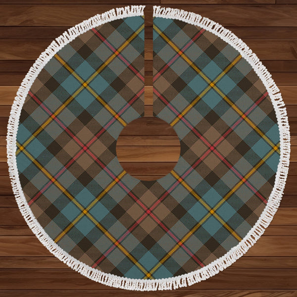 MacLeod of Skeabost Weathered Clan Badge Tartan Christmas Tree Skirt