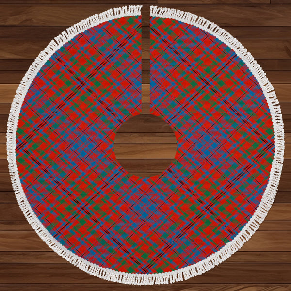 MacLeod of Tullibardine (Red MacLeod) Ancient Clan Badge Tartan Christmas Tree Skirt