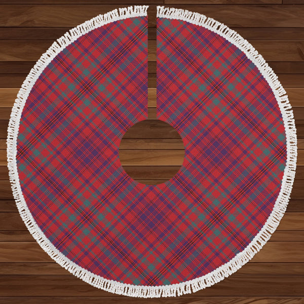 MacLeod of Tullibardine (Red MacLeod) Weathered Clan Badge Tartan Christmas Tree Skirt