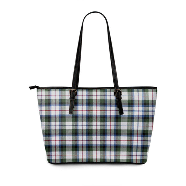 MacNaughton Dress Modern Tartan Leather Tote Bag