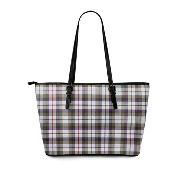 MacNaughton Dress Weathered Tartan Leather Tote Bag