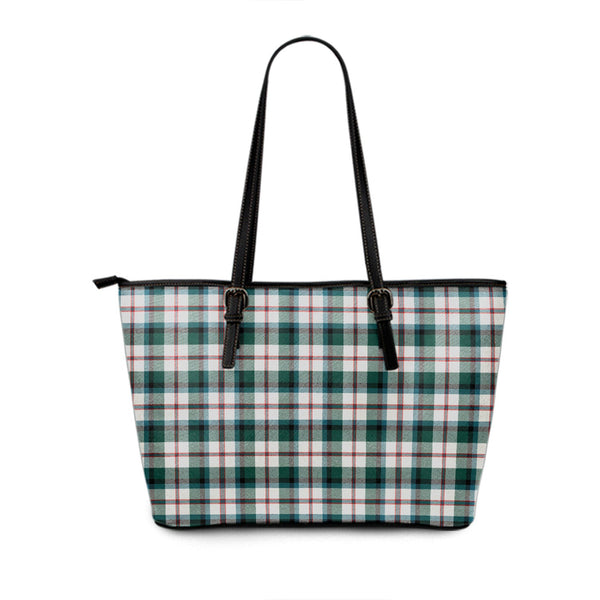 MacNaughton Dress 2 Modern Tartan Leather Tote Bag