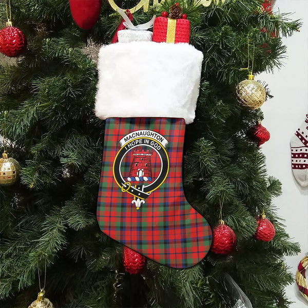 MacNaughton Modern Clan Badge Tartan Christmas Stocking