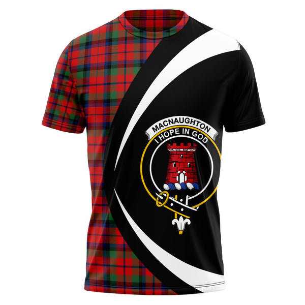 MacNaughton Modern Clan Badge Tartan T-Shirt Circle Style Personalized