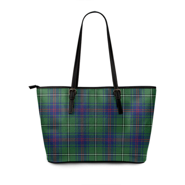 MacNeil of Barra (MacNeil MacNeill) (Clans Originaux) Modern Tartan Leather Tote Bag