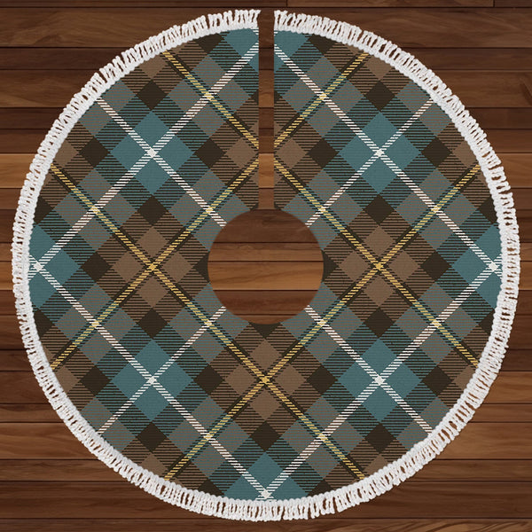 MacNeil of Barra (MacNeil MacNeill) Weathered Clan Badge Tartan Christmas Tree Skirt