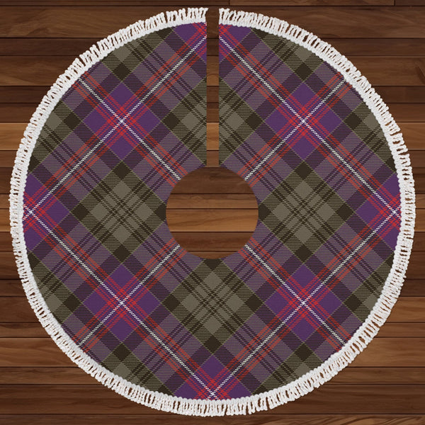 MacNeil of Colonsay (MacNeil of Barra of Colonsay) (Highland Society of London) Weathered Clan Badge Tartan Christmas Tree Skirt