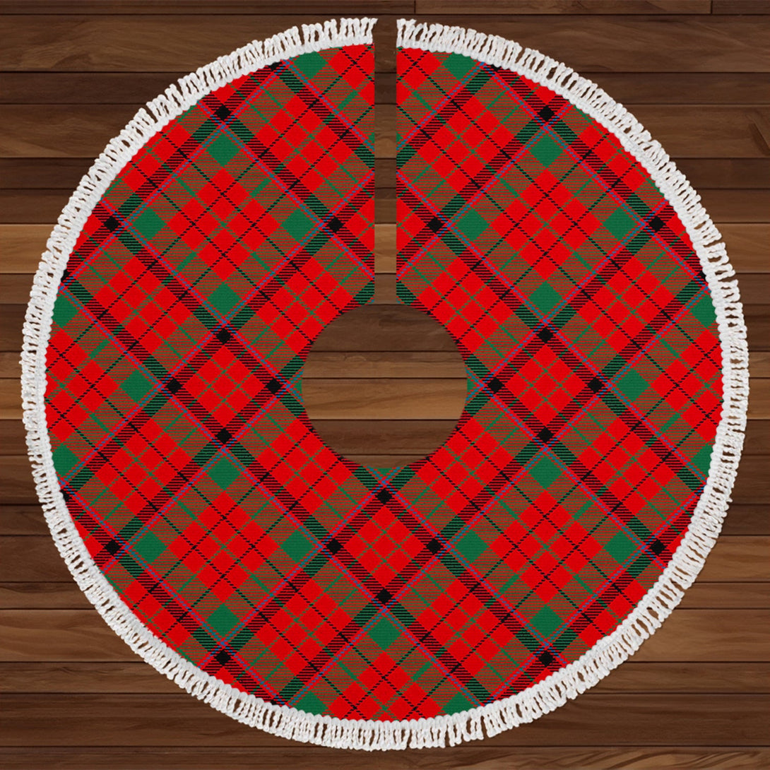 MacNicol Red Modern Tartan Christmas Tree Skirt