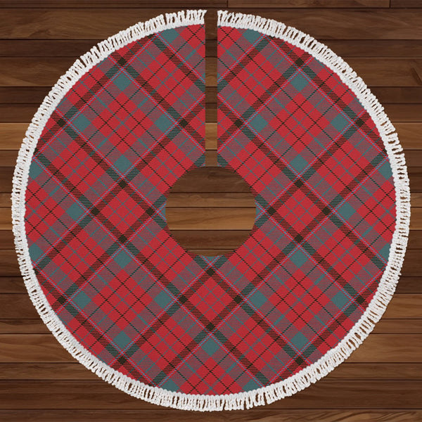 MacNicol Red Weathered Tartan Christmas Tree Skirt