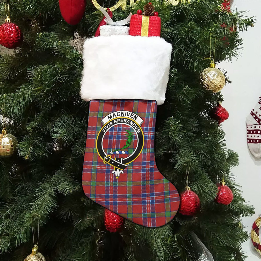 MacNiven Modern Clan Badge Tartan Christmas Stocking