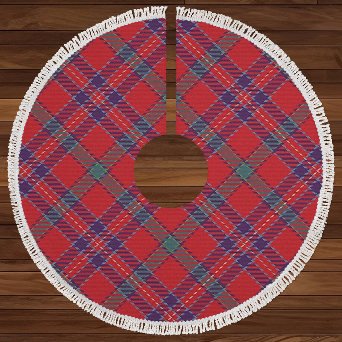 MacNiven Weathered Clan Badge Tartan Christmas Tree Skirt