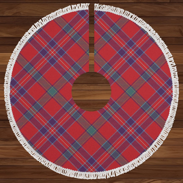 MacNiven Weathered Clan Badge Tartan Christmas Tree Skirt