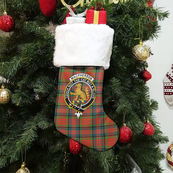 MacPherson Ancient Clan Badge Tartan Christmas Stocking