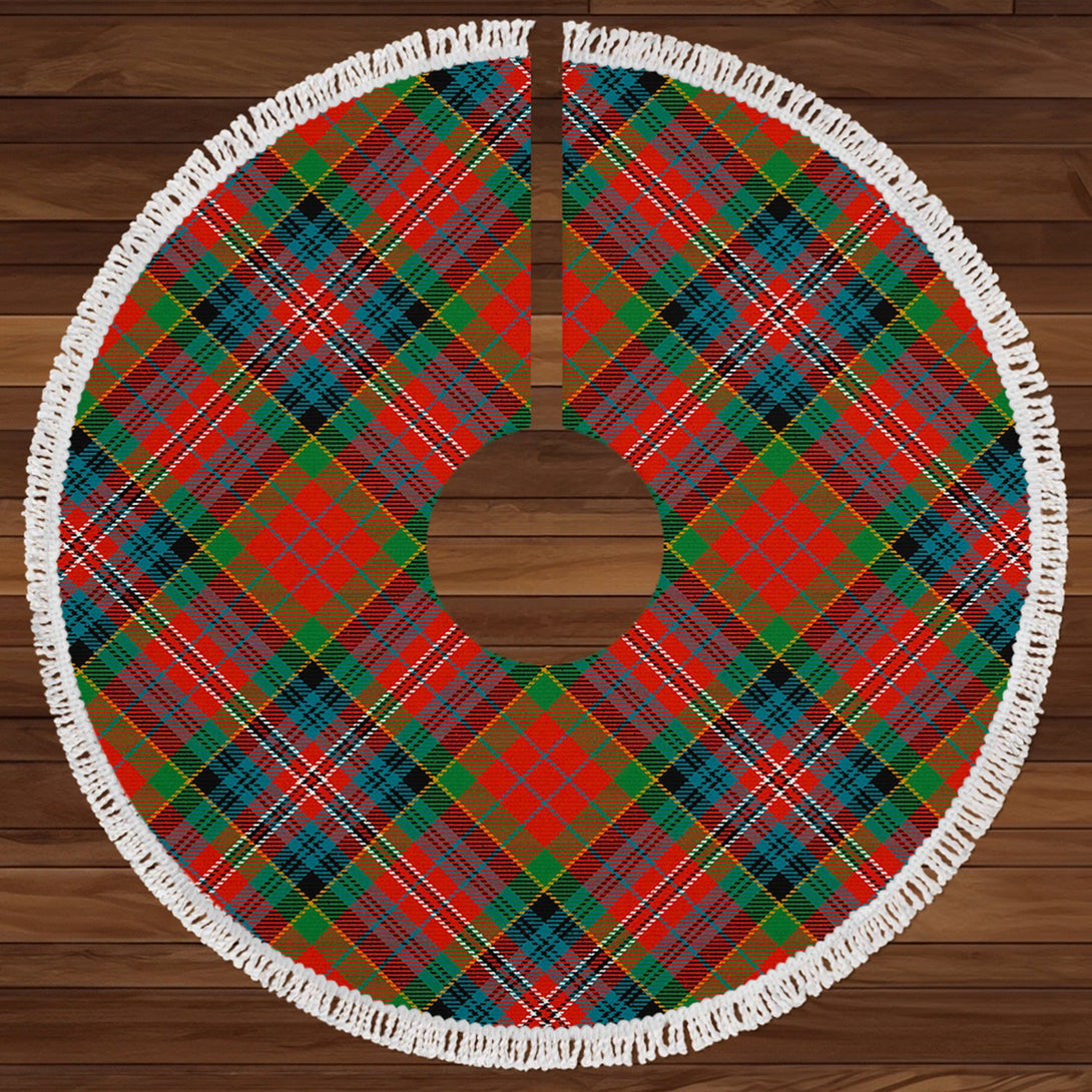 MacPherson Ancient Clan Badge Tartan Christmas Tree Skirt