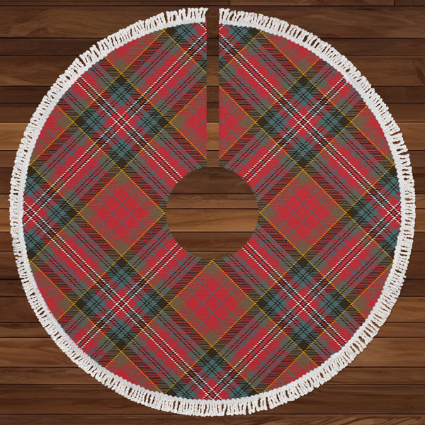 MacPherson Weathered Clan Badge Tartan Christmas Tree Skirt