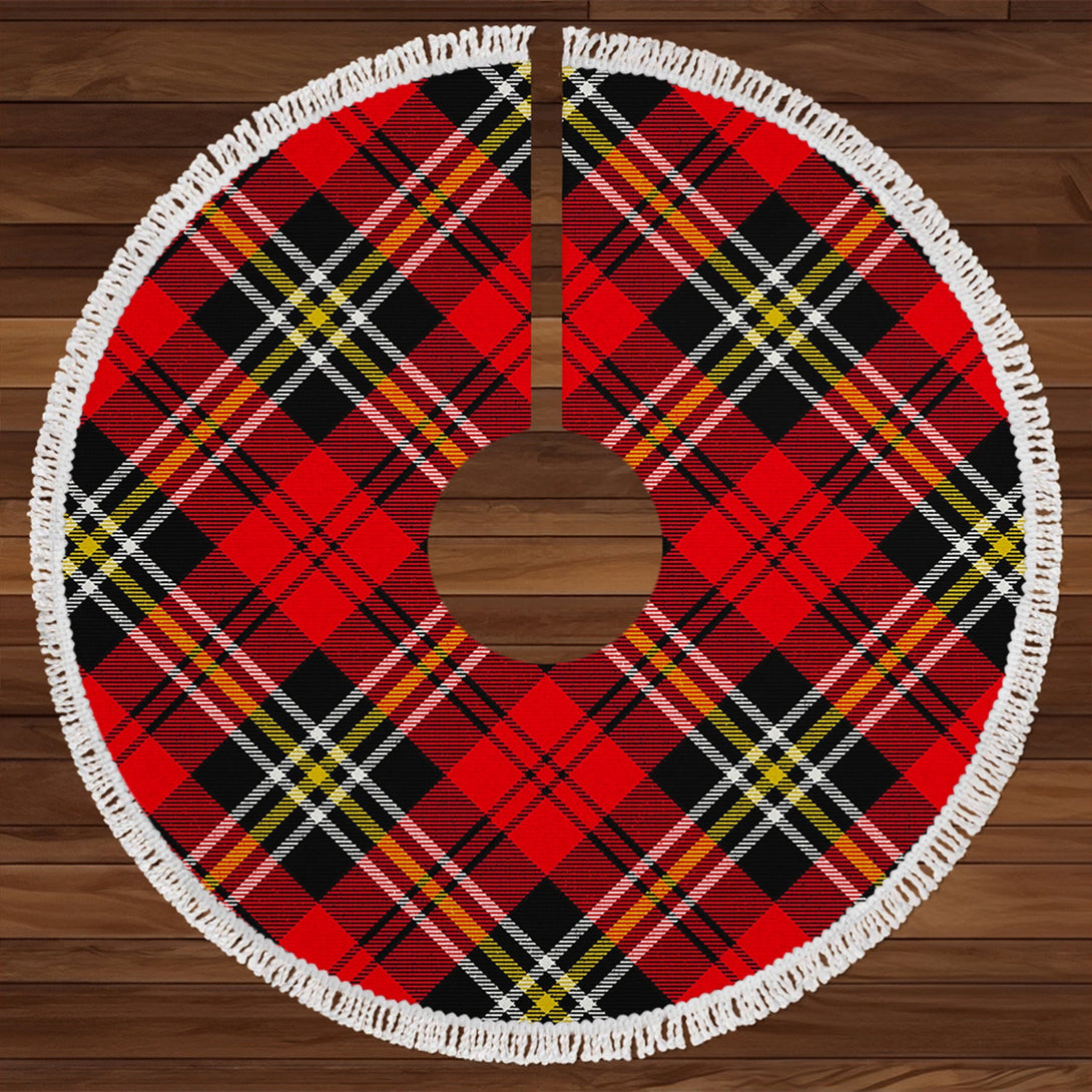 MacPherson of Cluny Red Modern Tartan Christmas Tree Skirt