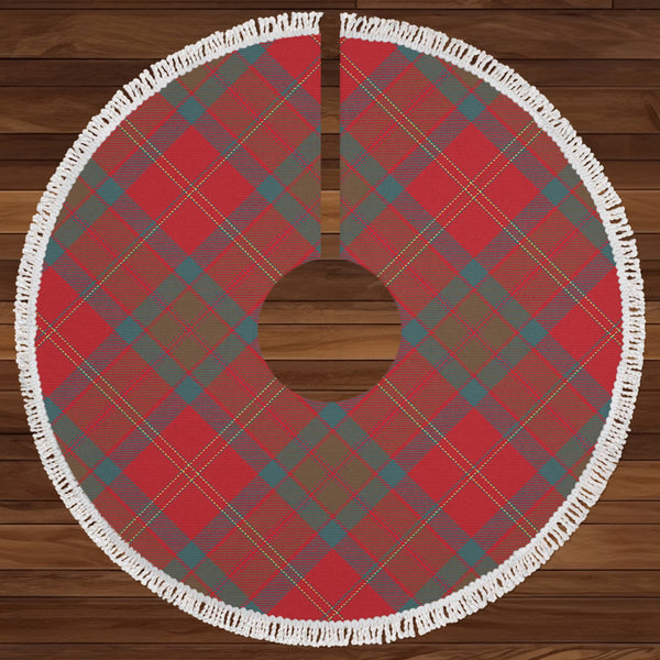 MacPherson of Cluny Weathered Clan Badge Tartan Christmas Tree Skirt