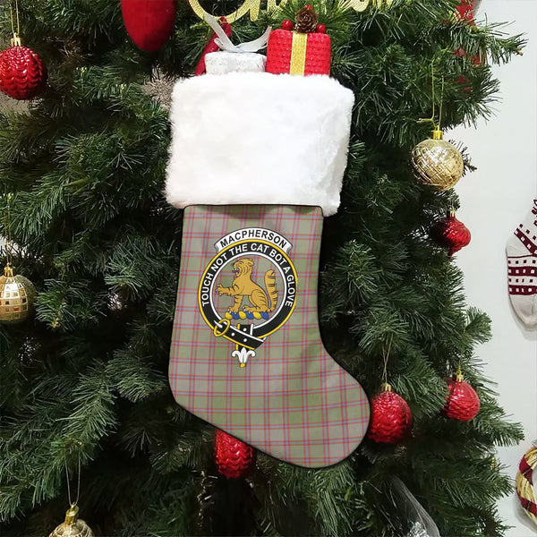 MacPherson of Glentruim Weathered Clan Badge Tartan Christmas Stocking