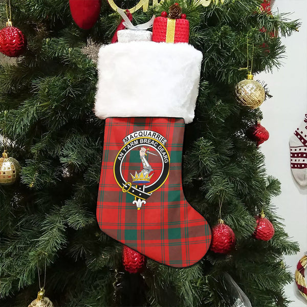 MacQuarrie (MacGuarie) Modern Clan Badge Tartan Christmas Stocking