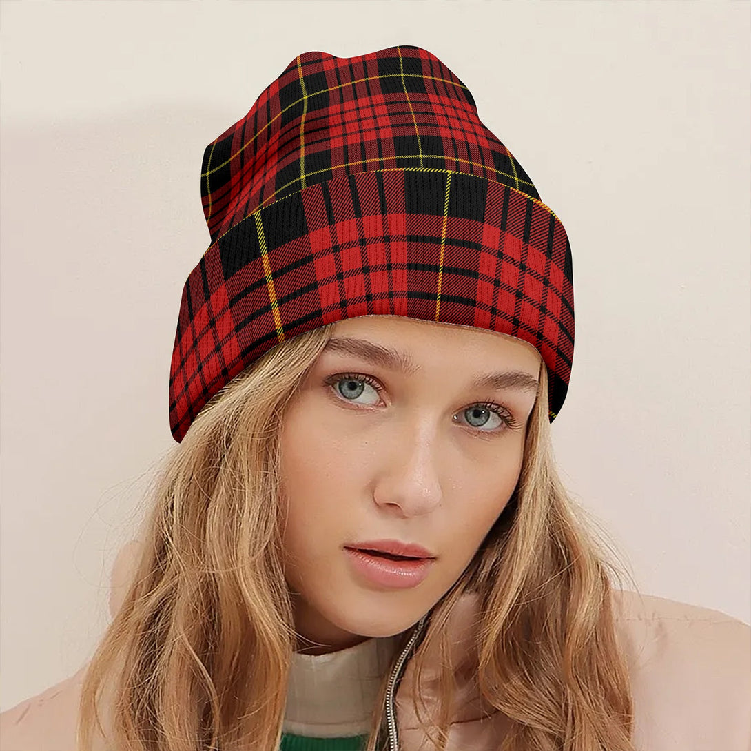 MacQueen Modern Clan Badge Tartan Knitted Beanie