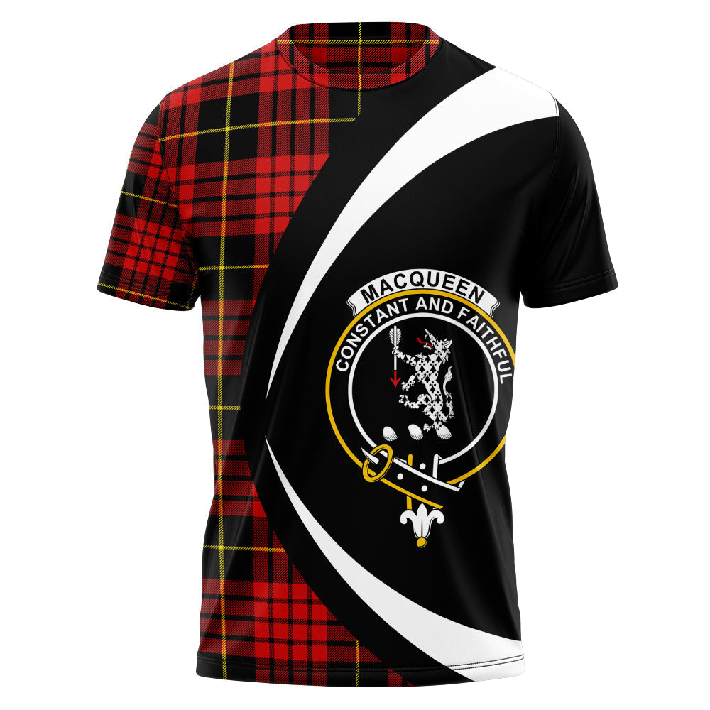 MacQueen Modern Clan Badge Tartan T-Shirt Circle Style Personalized