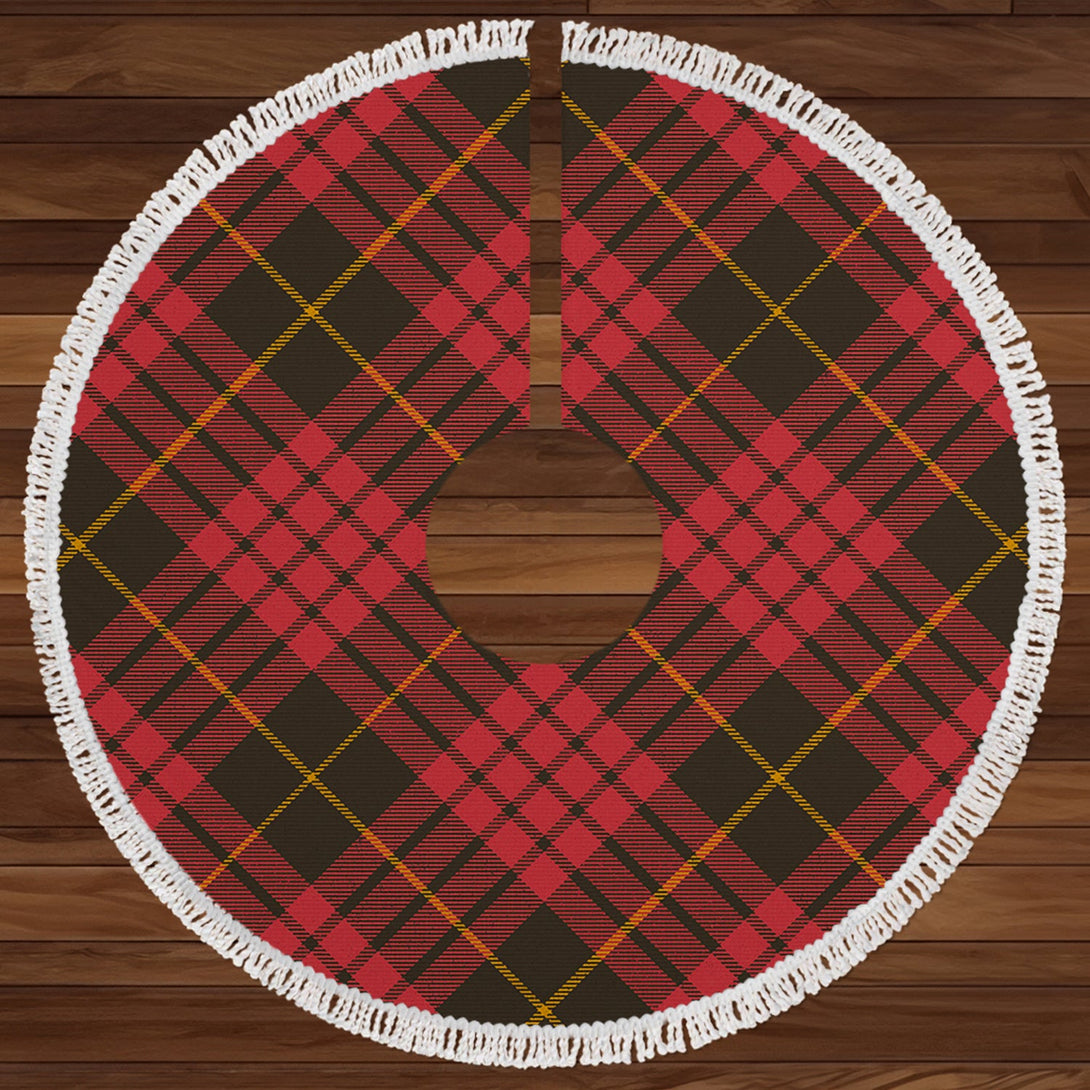 MacQueen Weathered Clan Badge Tartan Christmas Tree Skirt