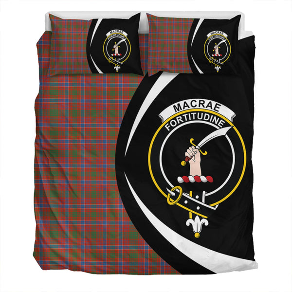 MacRae Ancient Clan Badge Tartan Bedding Set Circle Style