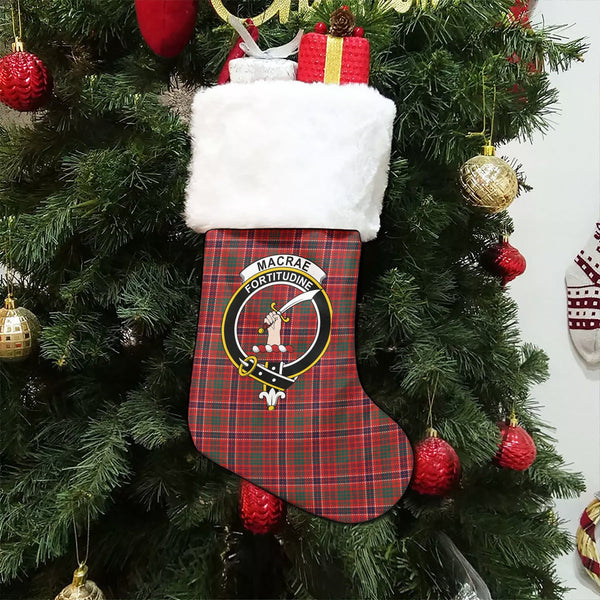 MacRae Modern Clan Badge Tartan Christmas Stocking