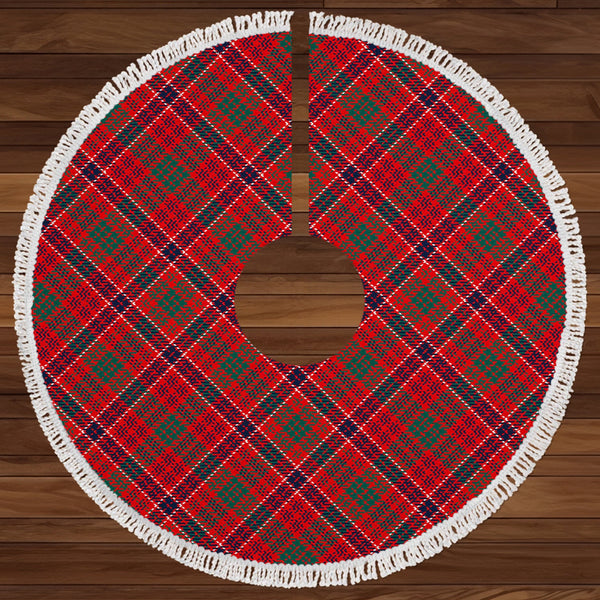 MacRae Modern Clan Badge Tartan Christmas Tree Skirt