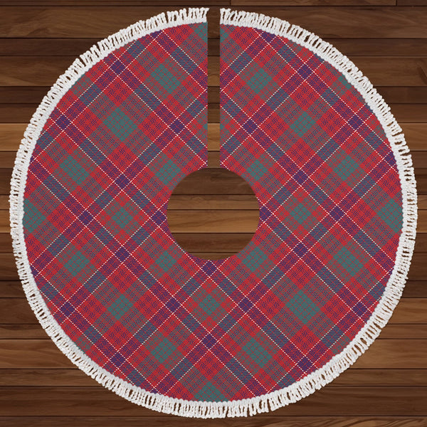 MacRae Weathered Clan Badge Tartan Christmas Tree Skirt