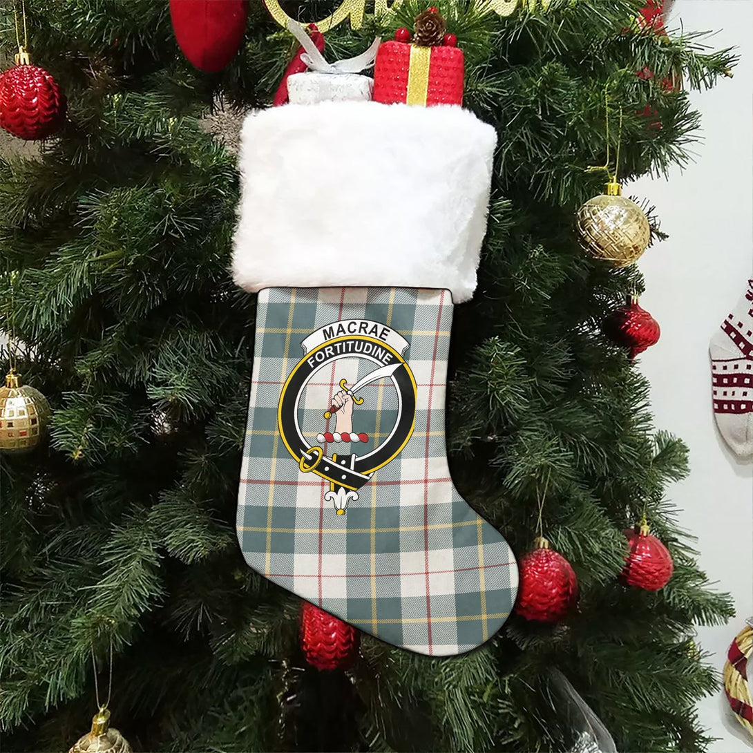 MacRae of Conchra Weathered Clan Badge Tartan Christmas Stocking